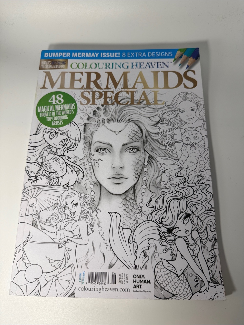 Coloring Heaven Mermaids Special Coloring Book by Anthem Publishing NWT